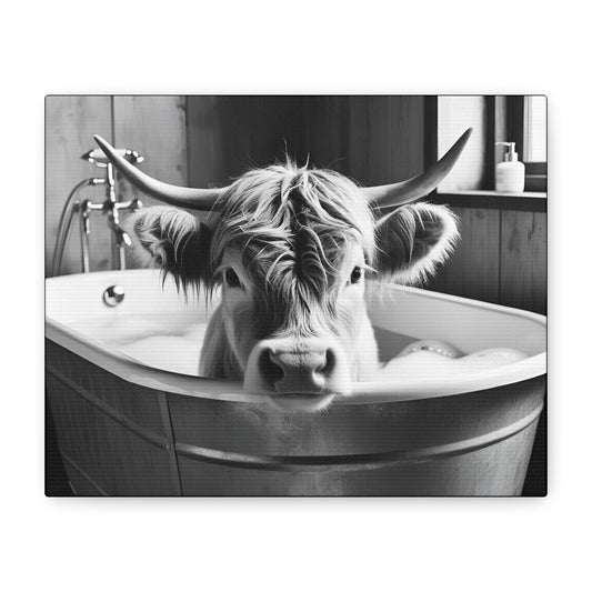 Highland Cow Bubbles Wall Art