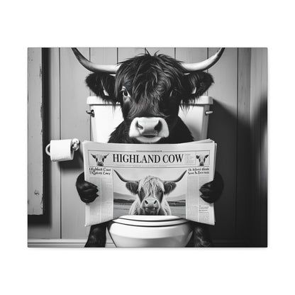 Highland Cow Toilet Funny Art