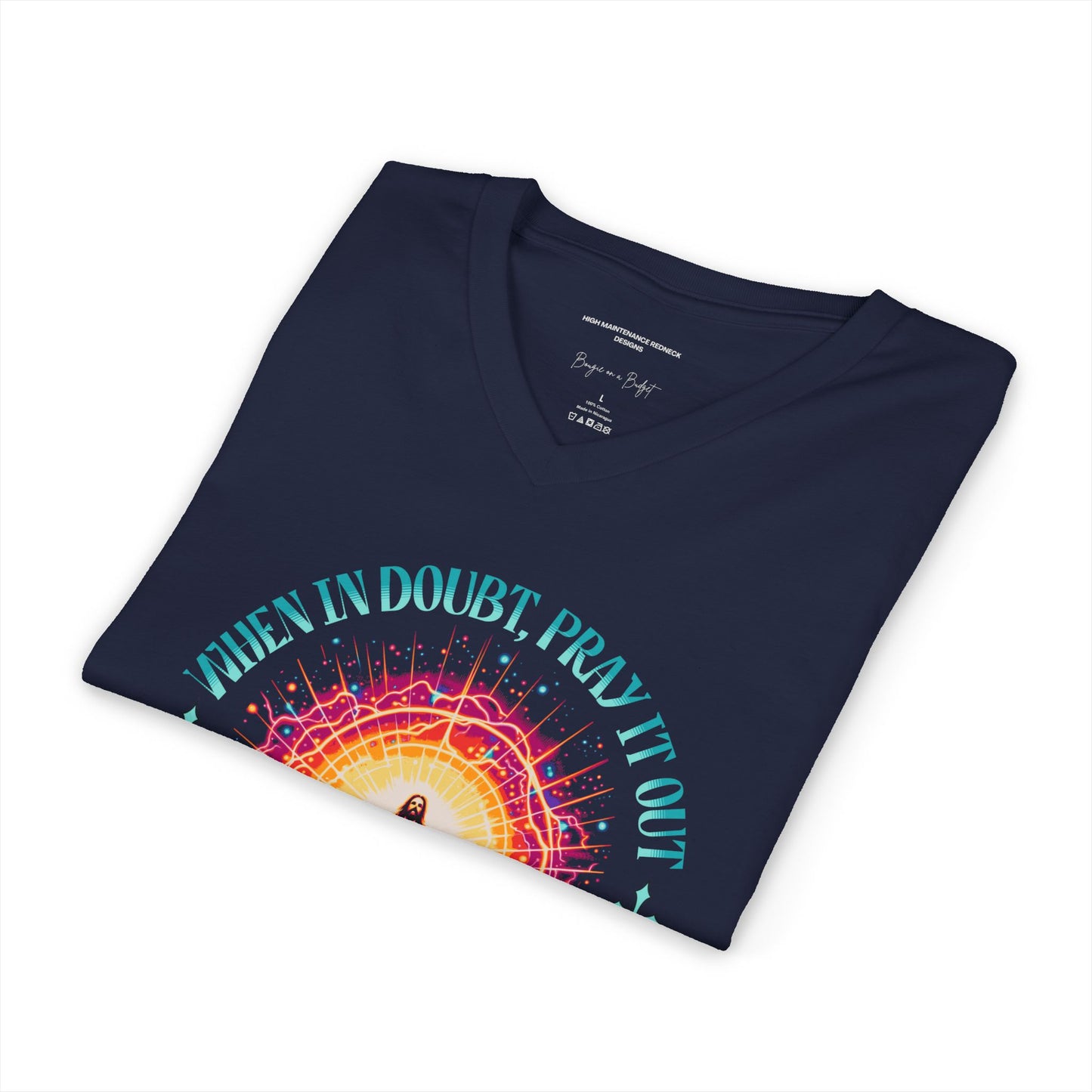 When In Doubt Pray It Out Shirt, Christian Faith T-Shirt, James 1:6-8 Bible Verse Tee, Jesus Shirt, Prayer Shirt, Christian Inspirational Clothing