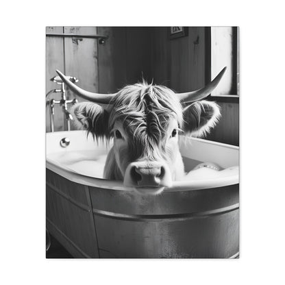 Highland Cow Bubbles Wall Art