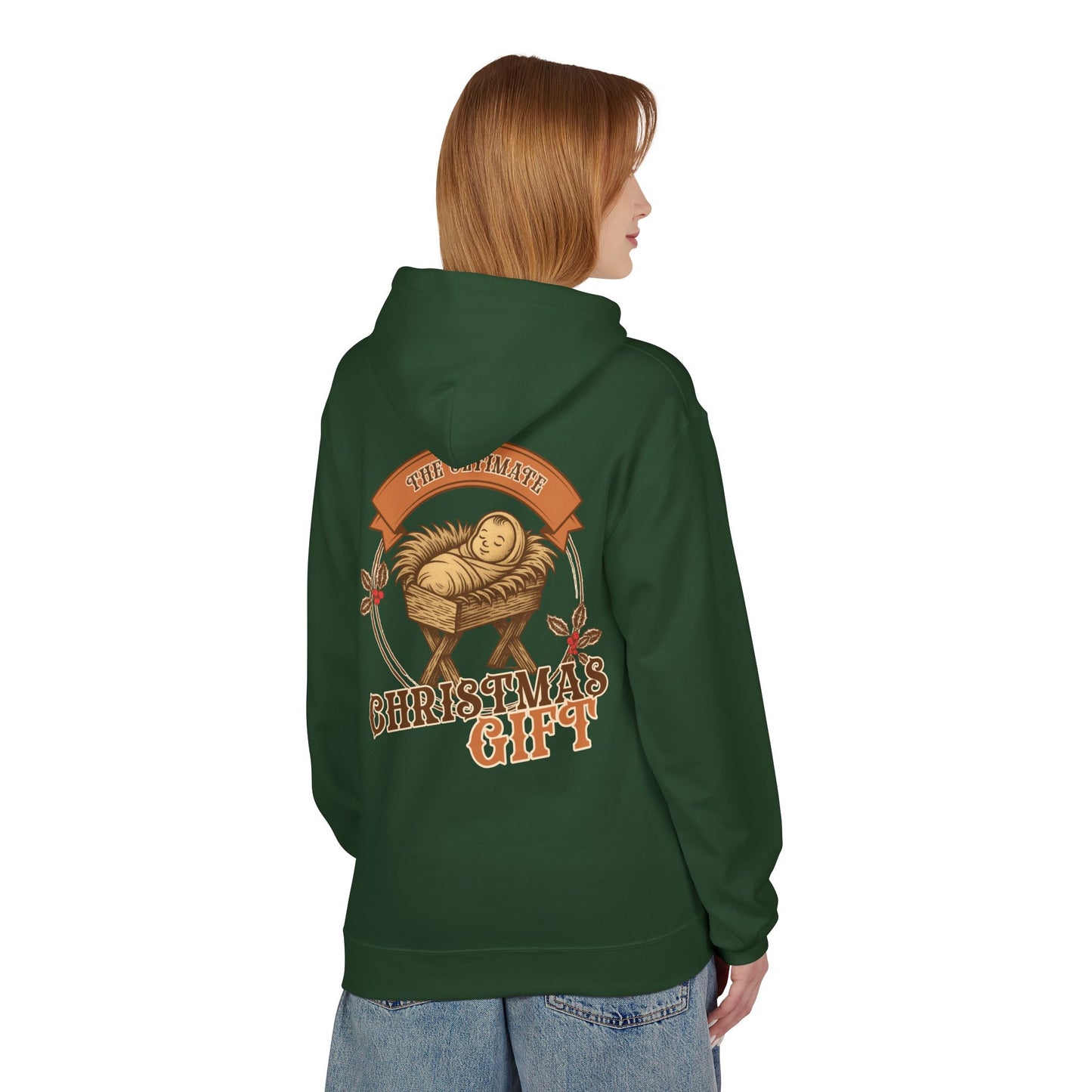 The Ultimate Christmas Gift Unisex Fleece Hoodie with Nativity Design