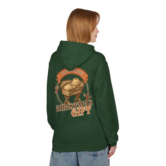 The Ultimate Christmas Gift Unisex Fleece Hoodie with Nativity Design
